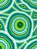 Emerald Green Agate Concentric Rings Rug