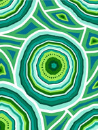 Emerald Green Agate Concentric Rings Rug