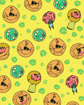 Whimsical Character Pizza Pattern Rug
