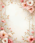 Elegant Floral Swirl Gold Accent Rug