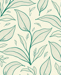 Nature Leaf Line Art Design Rug