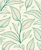 Nature Leaf Line Art Design Rug