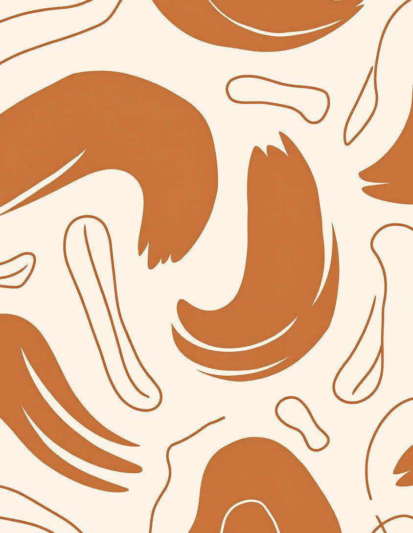 Abstract Wavy Organic Shapes Rug