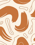 Abstract Wavy Organic Shapes Rug