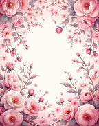 Soft Pink Floral Bloom Rug