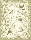 Vintage Pastel Bird And Blossom Design Rug