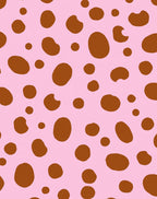 Pink Brown Spot Pattern Design Rug