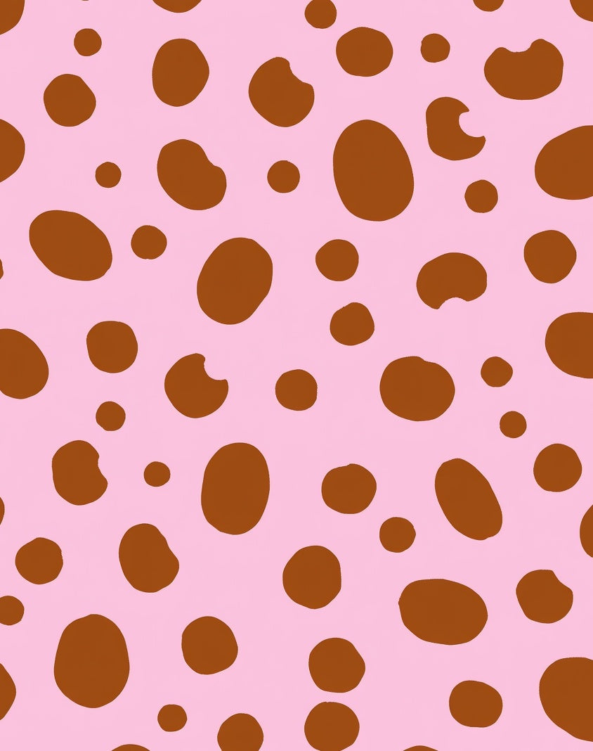 Pink Brown Spot Pattern Design Rug