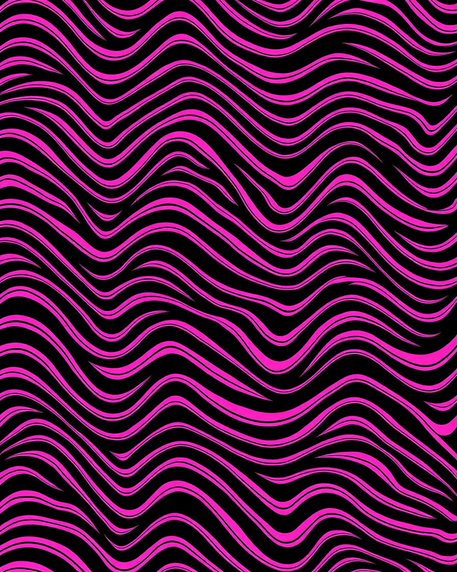Vibrant Pink Wave Pattern Rug