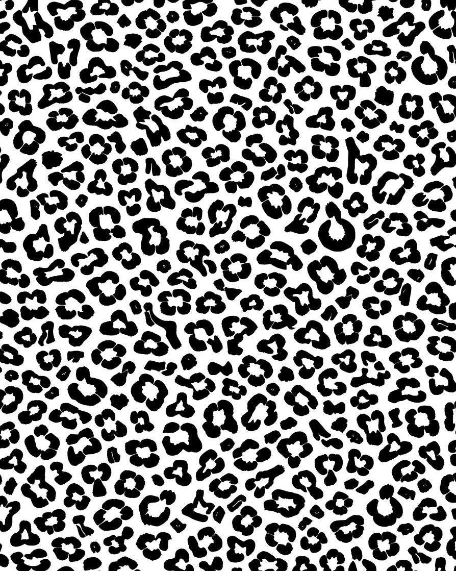 Bold Black White Animal Spots Rug