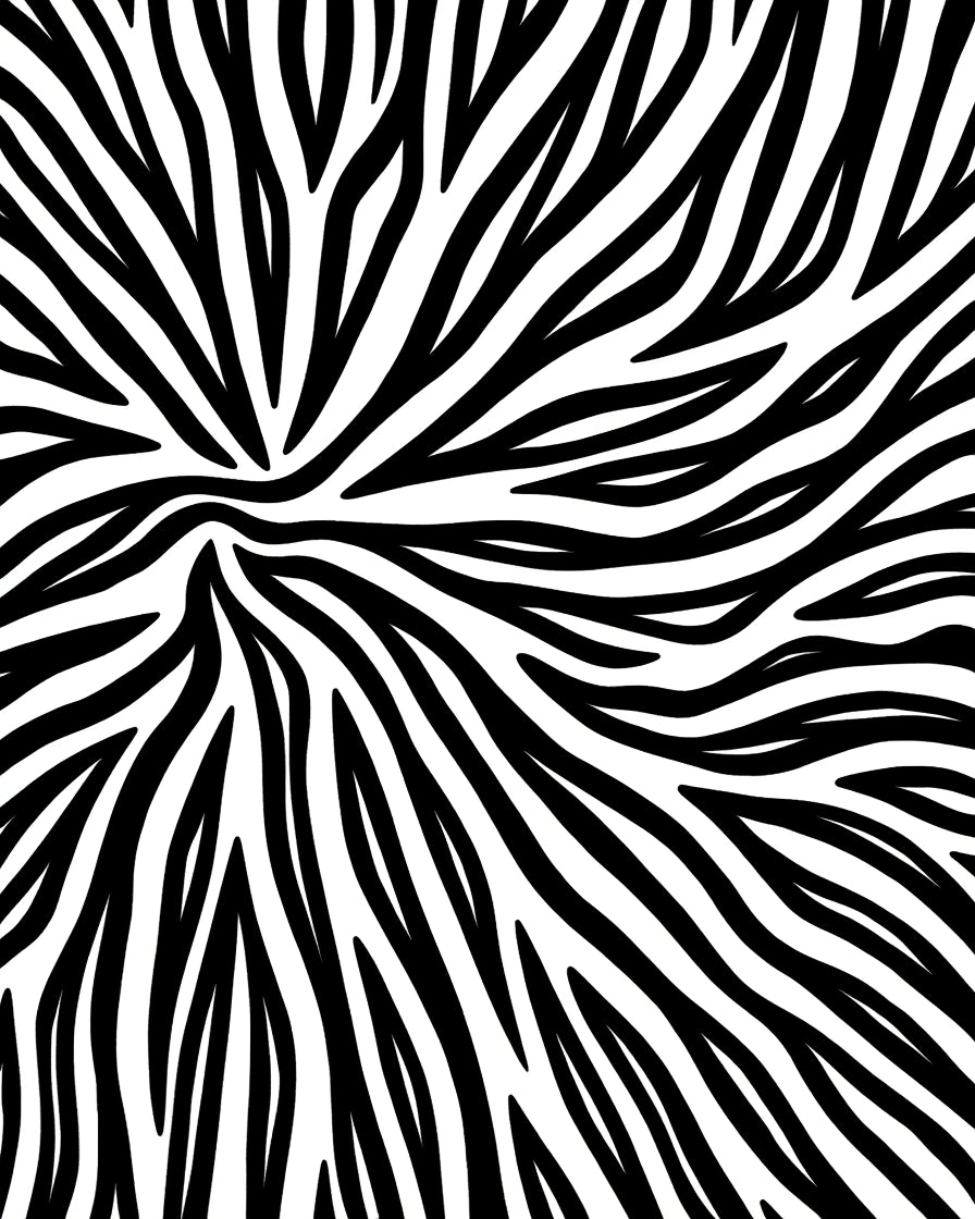 Black White Dynamic Stripe Pattern Rug
