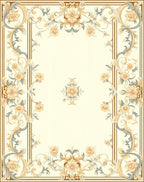 Elegant Floral Vine Motif Rug