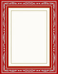 Ornate Red Geometric Pattern Rug
