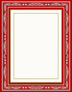 Ornate Red Geometric Pattern Rug