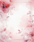 Blush Pink Watercolor Floral Vines Rug