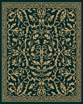 Ornate Golden Floral Garden Pattern Rug