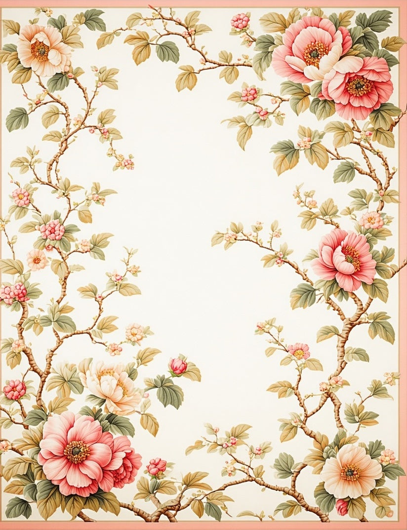 Floral Vine Delicate Pattern Rug