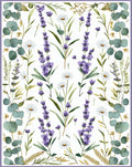 Lavender Eucalyptus Botanical Print Rug