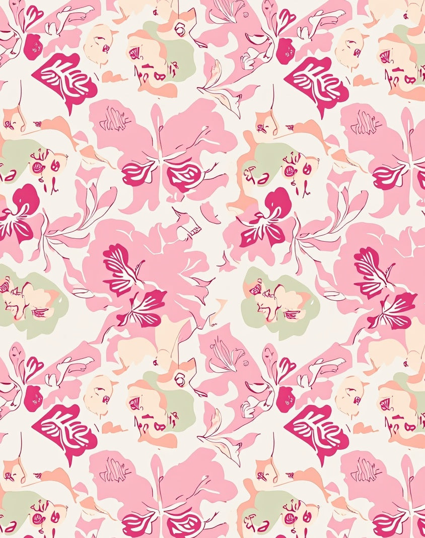 Abstract Feminine Floral Impressionist Rug