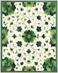Intricate Green Floral Vine Print Rug