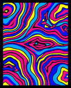 Vibrant Swirl Neon Pattern Rug