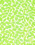 Vibrant Green Leafy Vines Pattern Rug