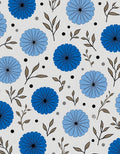 Dazzling Blue Floral Pattern Design Rug