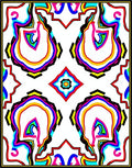 Psychedelic Abstract Colorful Reflections Rug