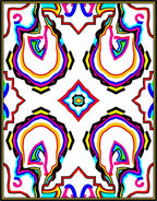 Psychedelic Abstract Colorful Reflections Rug