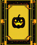 Spooky Pumpkin Circuit Board Design Rug