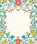 Whimsical Floral Sheep Delight Rug