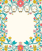Whimsical Floral Sheep Delight Rug