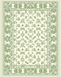 Verdant Vine Floral Medallion Design Rug