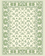 Verdant Vine Floral Medallion Design Rug