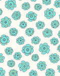 Whimsical Teal Floral Design Rug