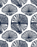 Fan Outline Botanical Pattern Rug