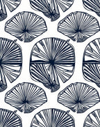 Fan Outline Botanical Pattern Rug