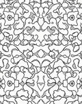 Monochromatic Abstract Floral Pattern Rug