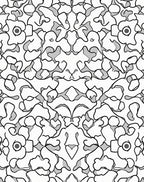Monochromatic Abstract Floral Pattern Rug