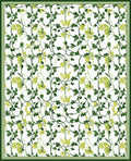 Lush Green Leaf Vine Pattern Rug