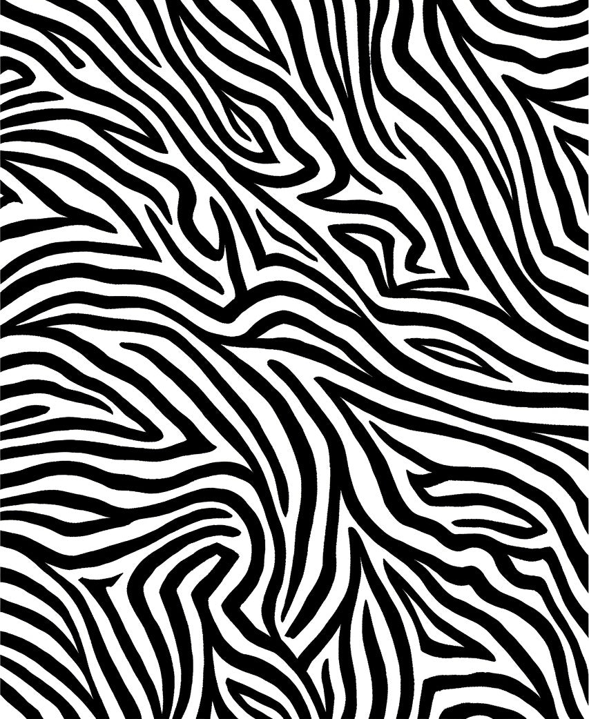 Bold Black White Animal Print Rug