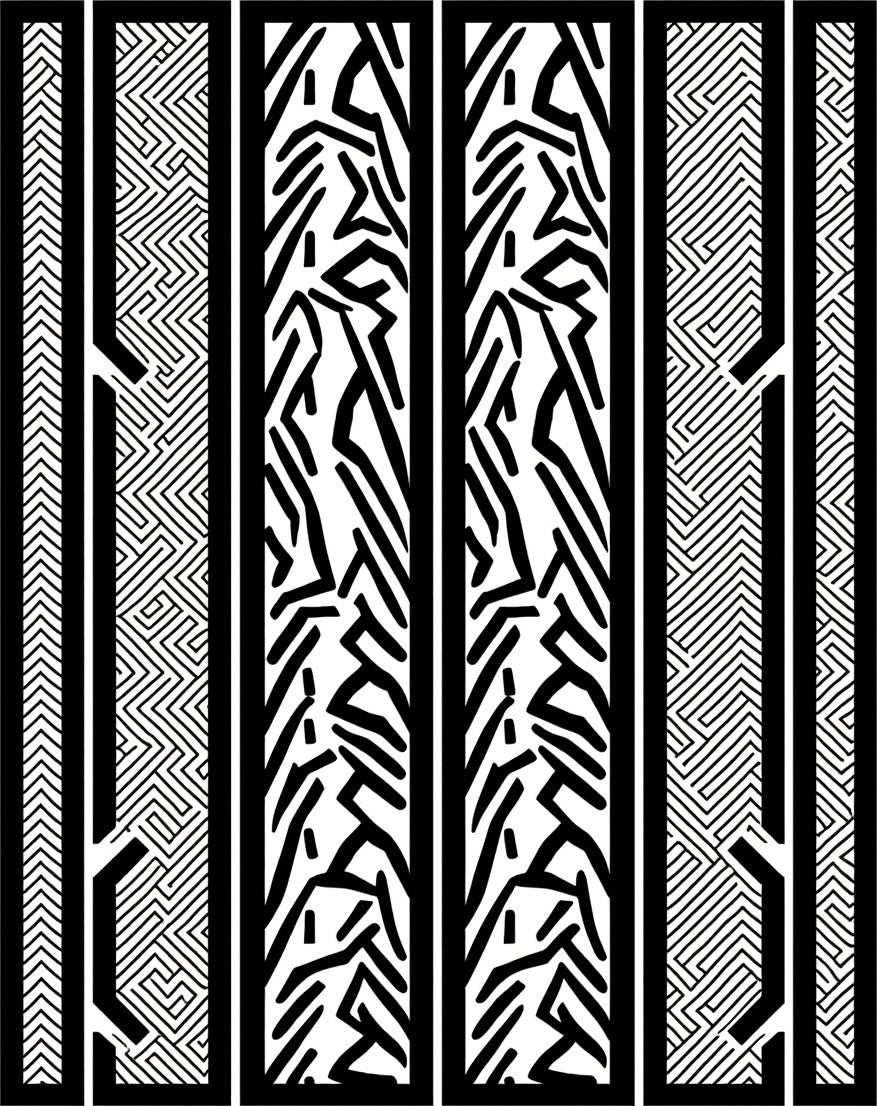 Bold Abstract Striped Contemporary Rug