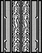 Bold Abstract Striped Contemporary Rug