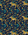 Golden Tiger Floral Vines Rug