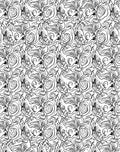 Abstract Swirl Botanical Linework Design Rug