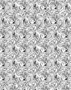 Abstract Swirl Botanical Linework Design Rug