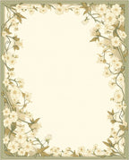 Floral Vine Border Design Rug