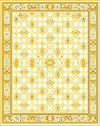 Golden Ornate Vintage medallion Rug