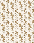 Elegant Tan Floral Vine Pattern Rug