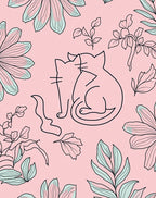 Whimsical Cats Among Floral Branches Rug